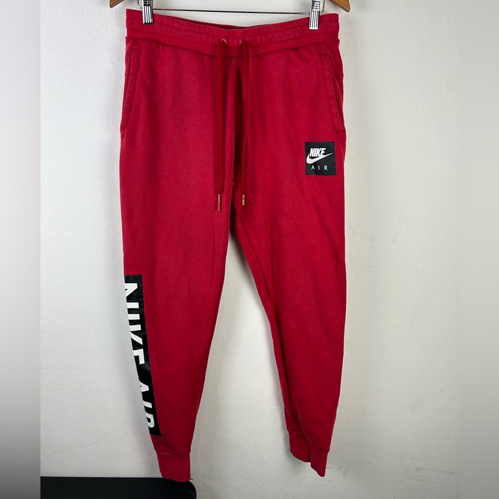 Vintage Nike Air Sweatpants Nike Men's Red and Black Joggers-tracksuits